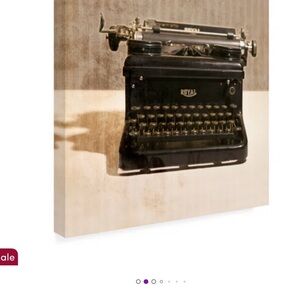 Red Barrel Studio Vintage Typewriter Art Print - Black and Tan